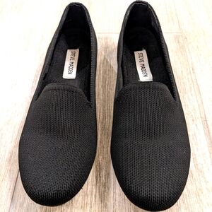 Steve Madden Black Knit Loafers